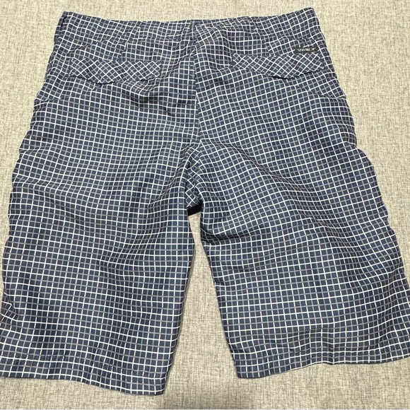 Univibe Men’s Blue Plaid Swim Trunks Size 34 - Picture 2 of 2